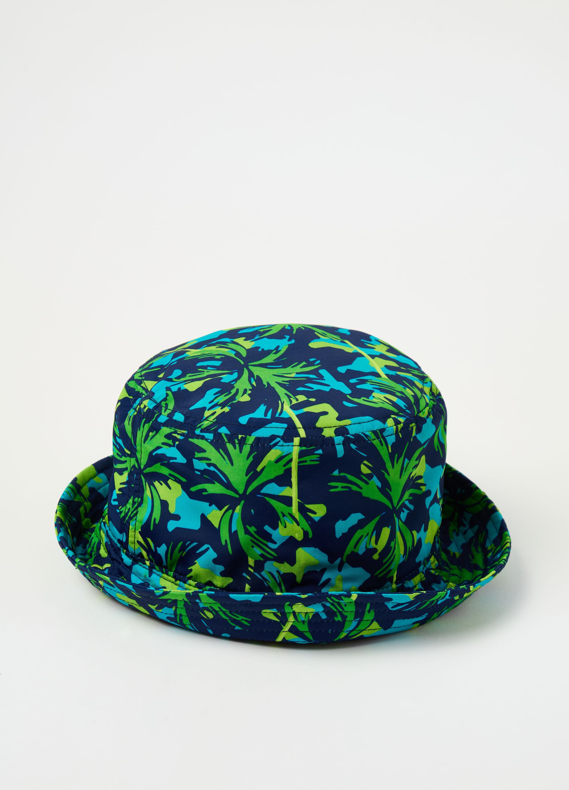 Fishing hat with palms print