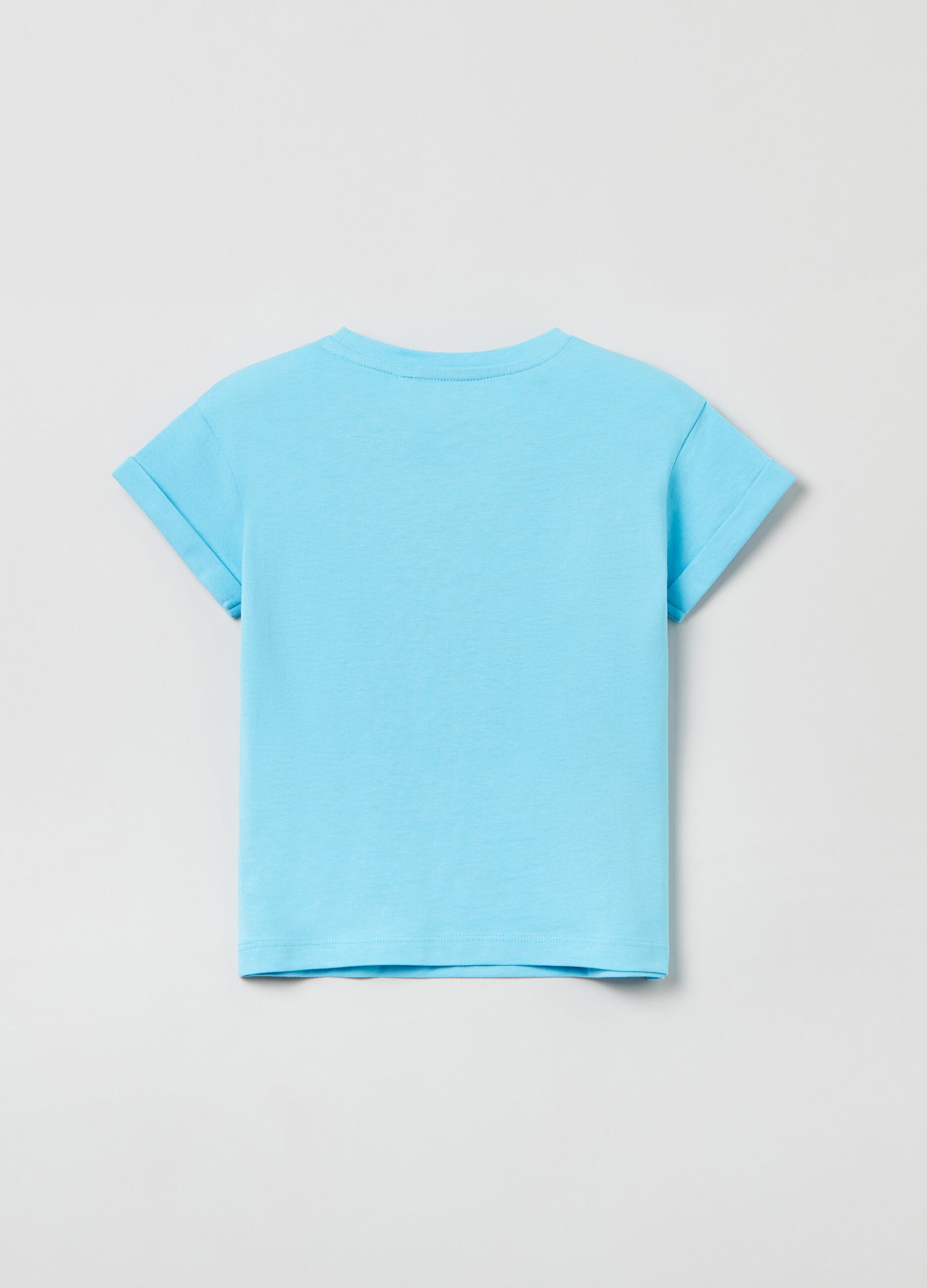 Cotton T-shirt with glitter print