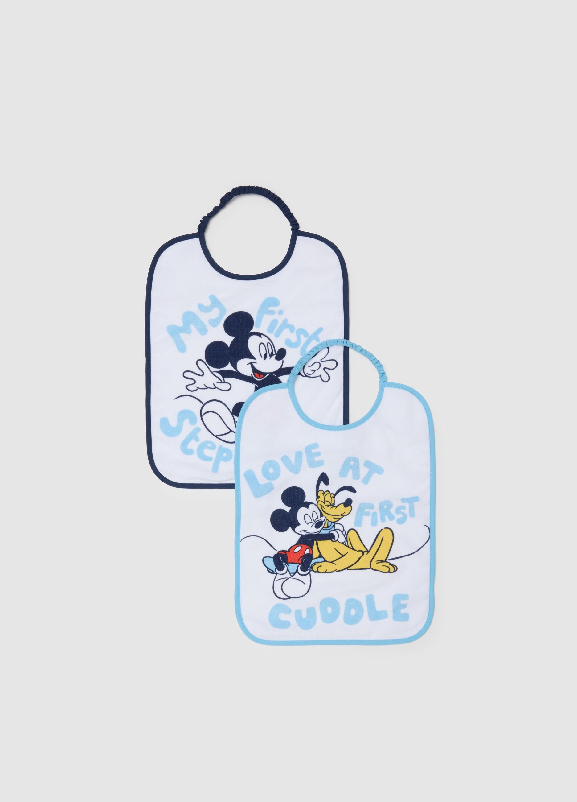 White Cotton Blend Bib Twin-Pack for Babies