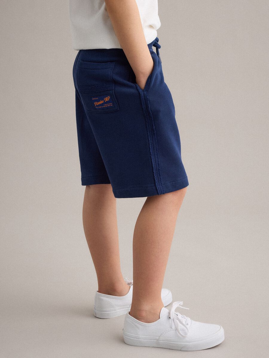 Children's pure cotton blue baggy shorts_2