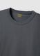 Grey crew neck T-shirt in pure cotton with relaxed fit_1