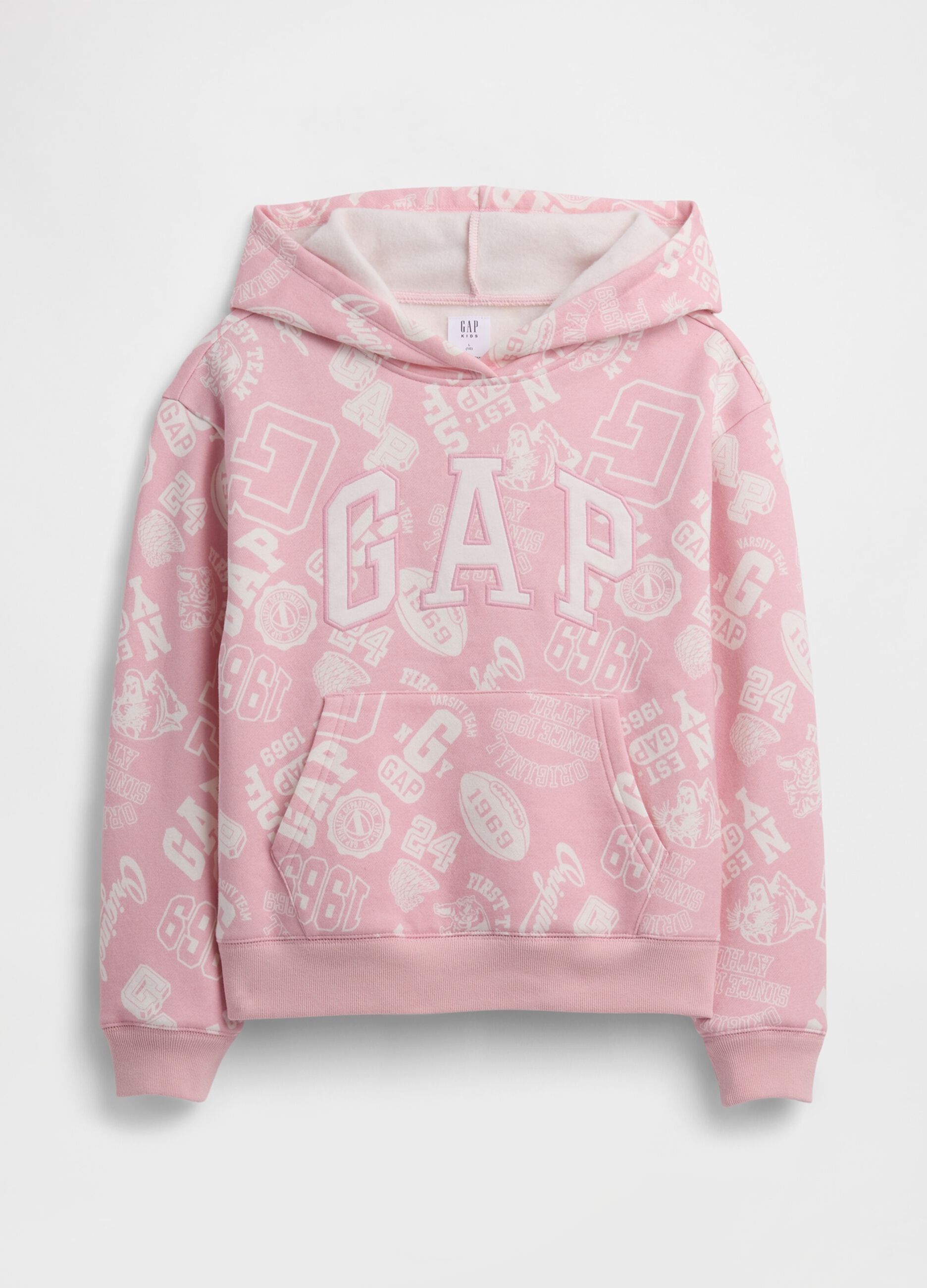 Pink Hooded Sweatshirt with GAP Print