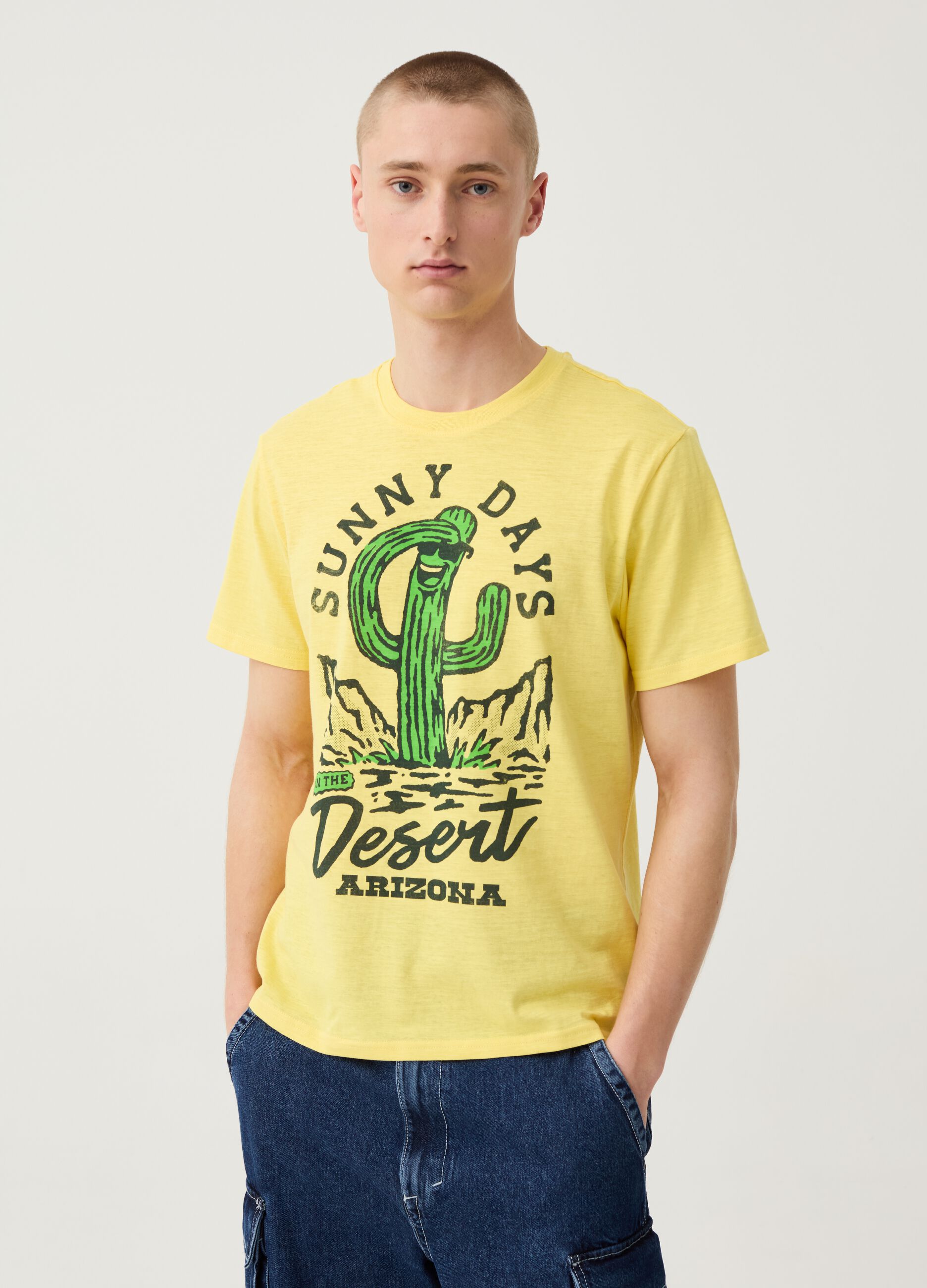 T-shirt con stampa Arizona Desert