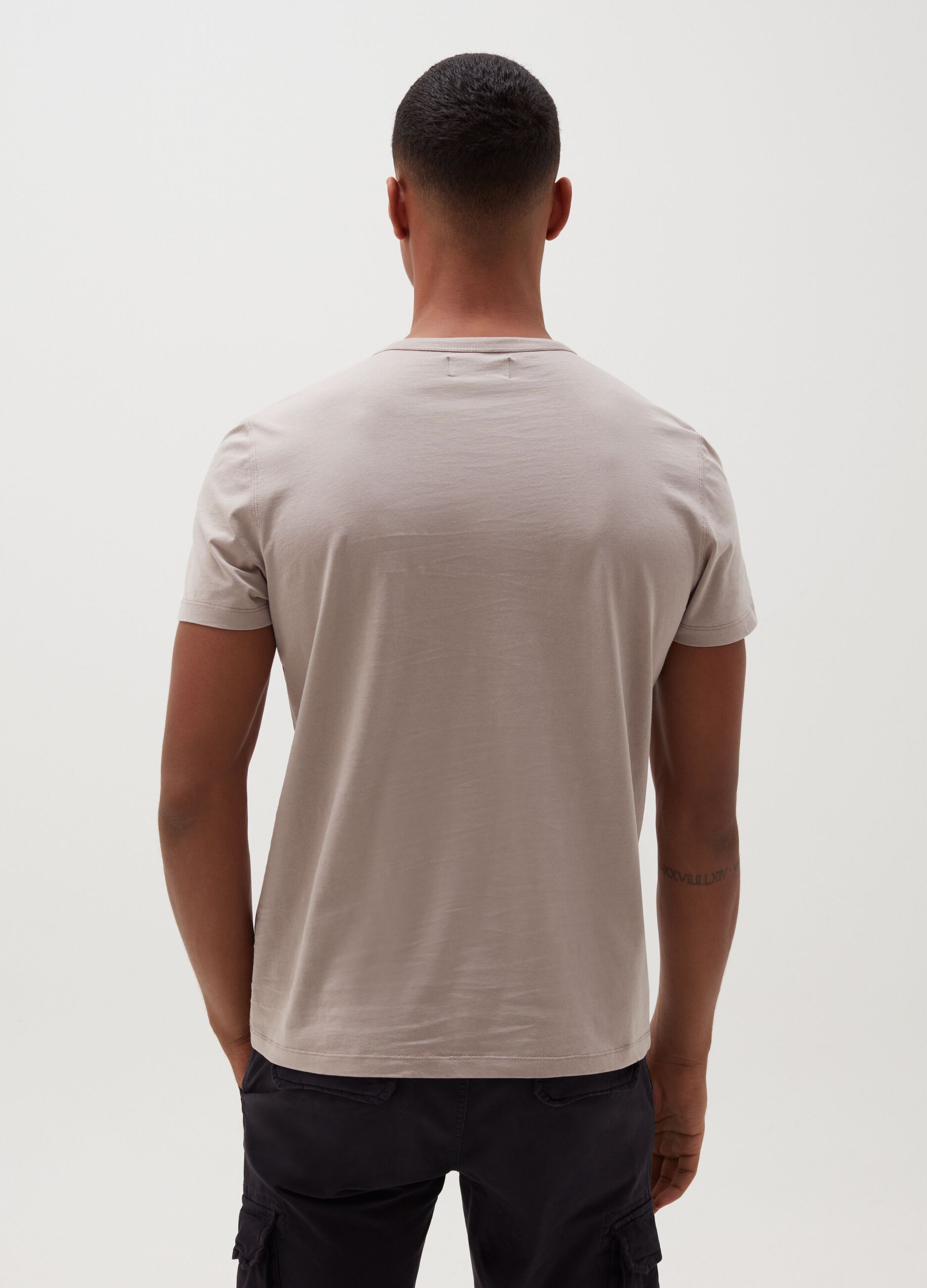 T-shirt girocollo in cotone premium
