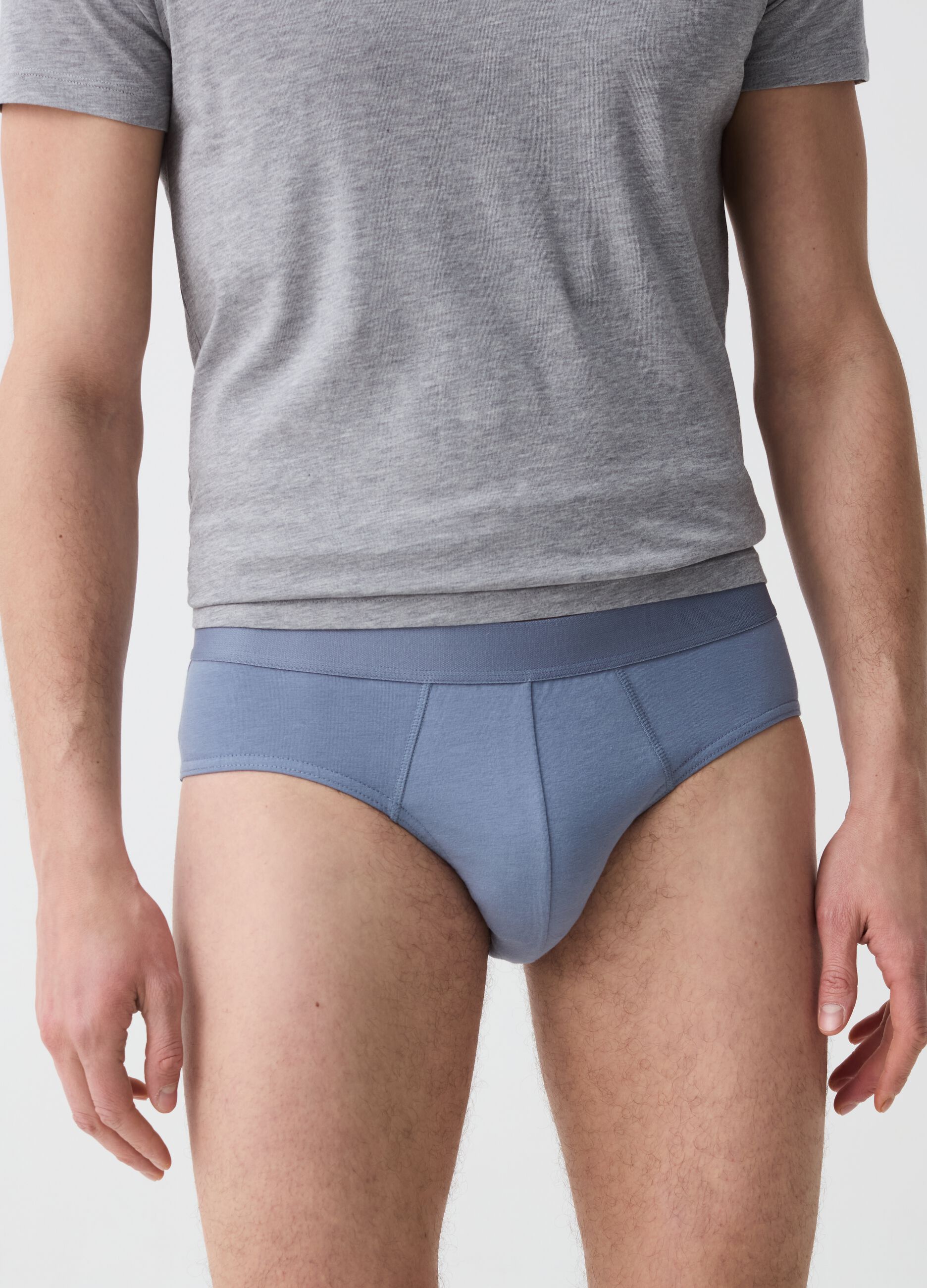 Three-pack briefs with crab print