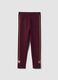 Purple skinny-fit leggings in stretch organic cotton_0