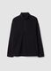 Felpa nera half zip regular fit in pile_0