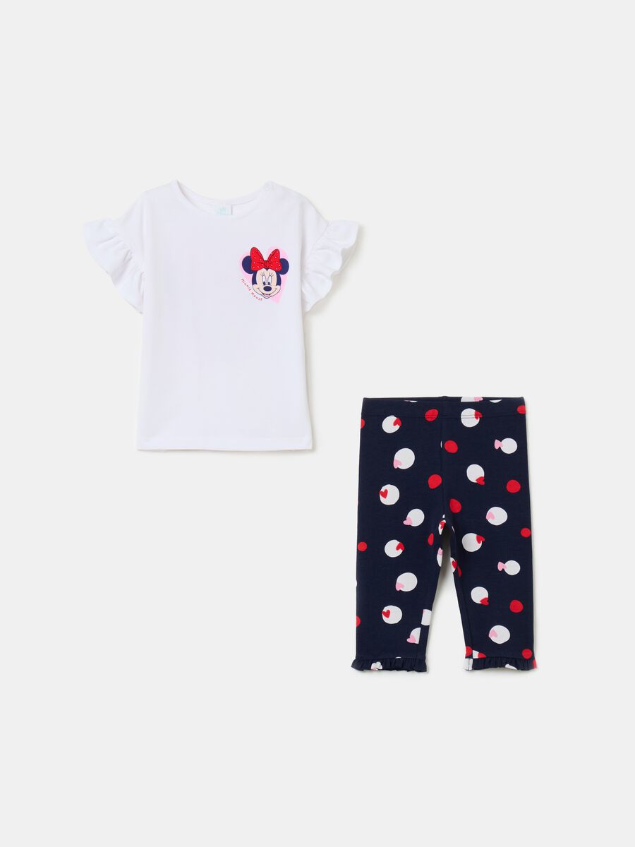 Stretch cotton jogging set with Minnie Mouse print_1