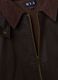 Brown cotton-blend parka with detachable hood_1