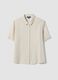 White viscose-linen blend shirt, regular fit_4