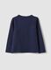 Blaues Langarm-T-Shirt aus Stretch-Baumwolle_1
