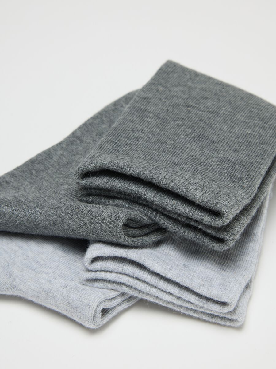Three-pack of long socks in multicoloured cotton blend_1