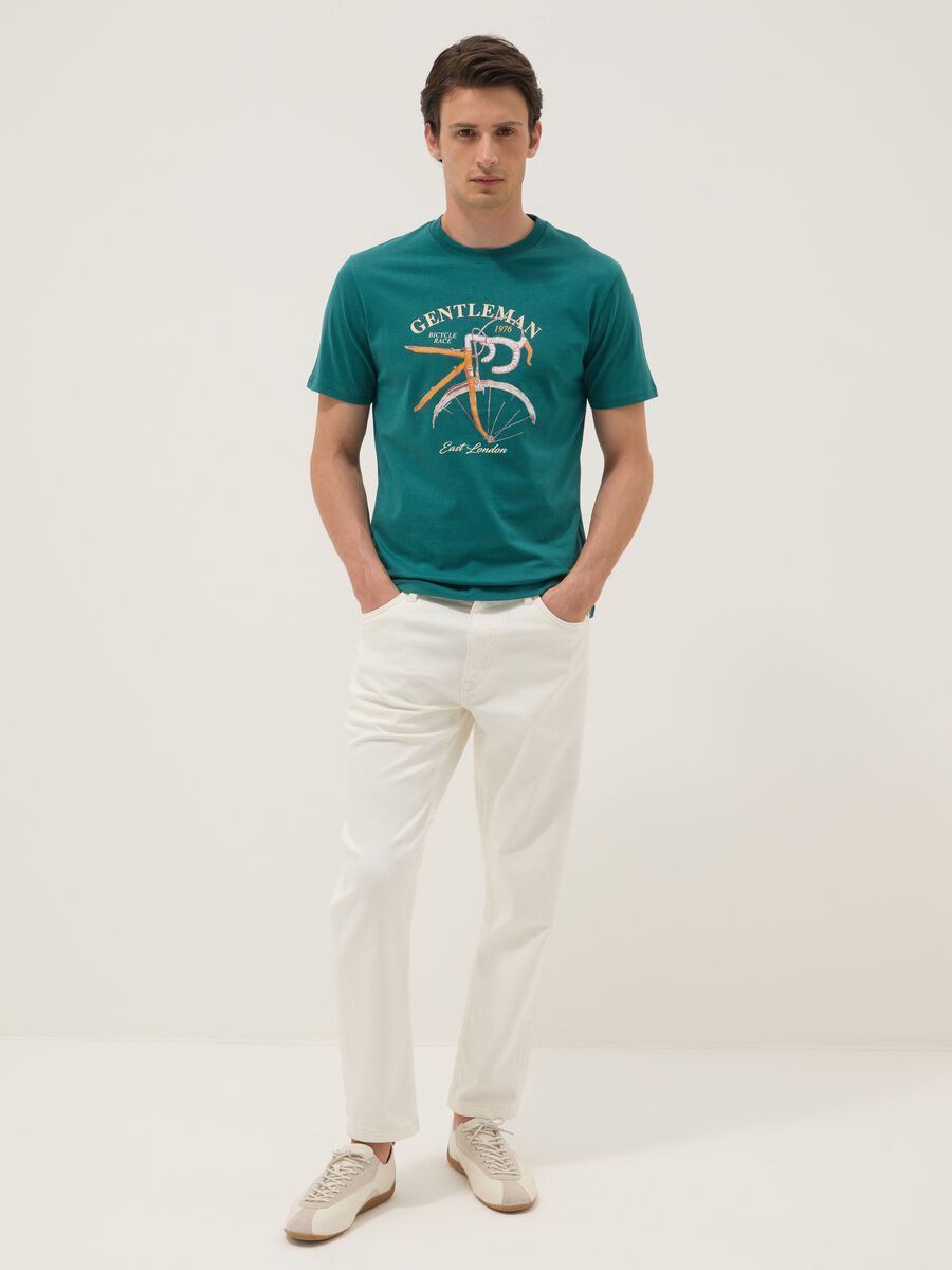 Gr&uuml;nes Kurzarm-T-Shirt aus reiner Baumwolle, Regular Fit_1
