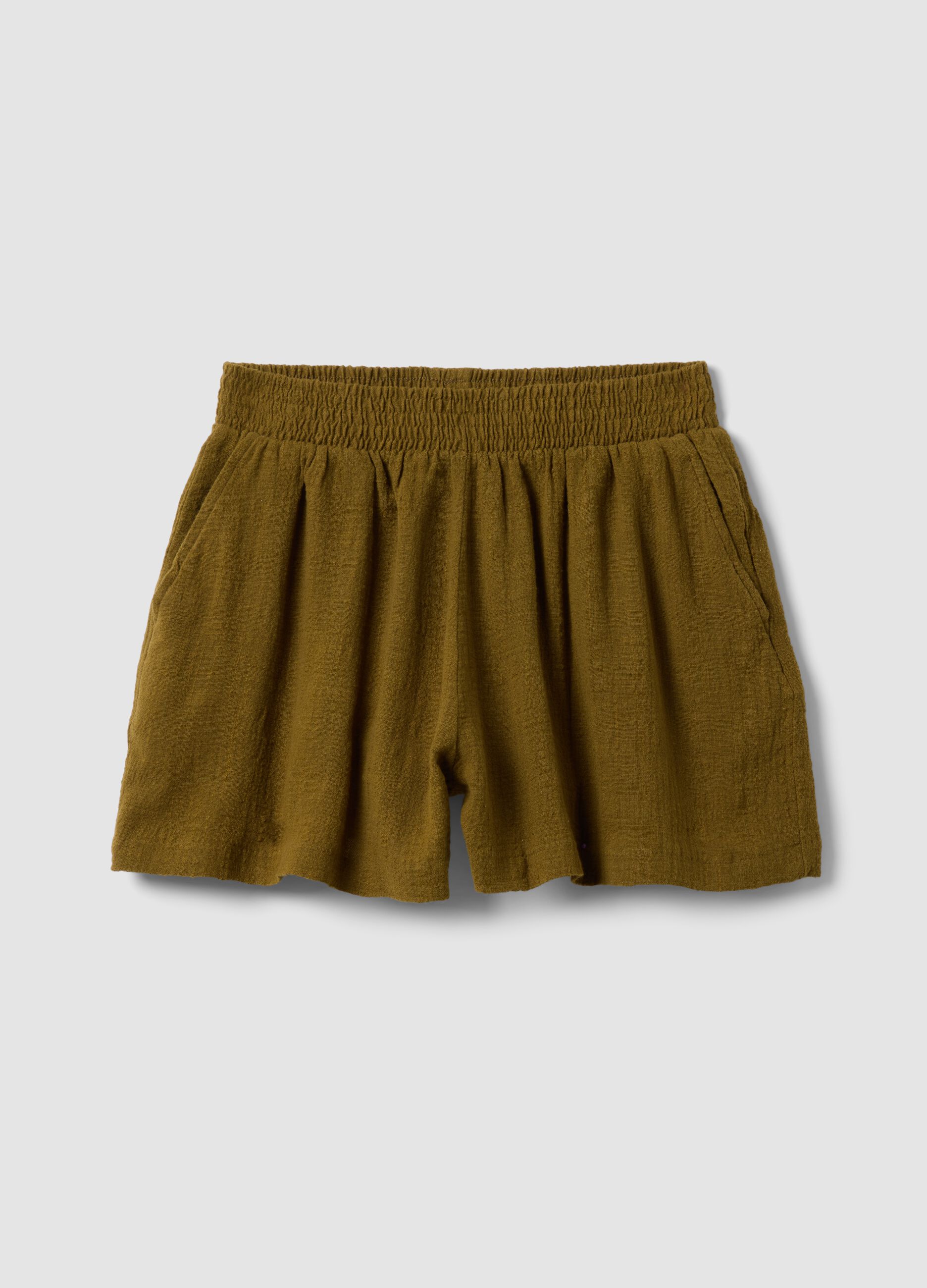 Brown pure cotton shorts