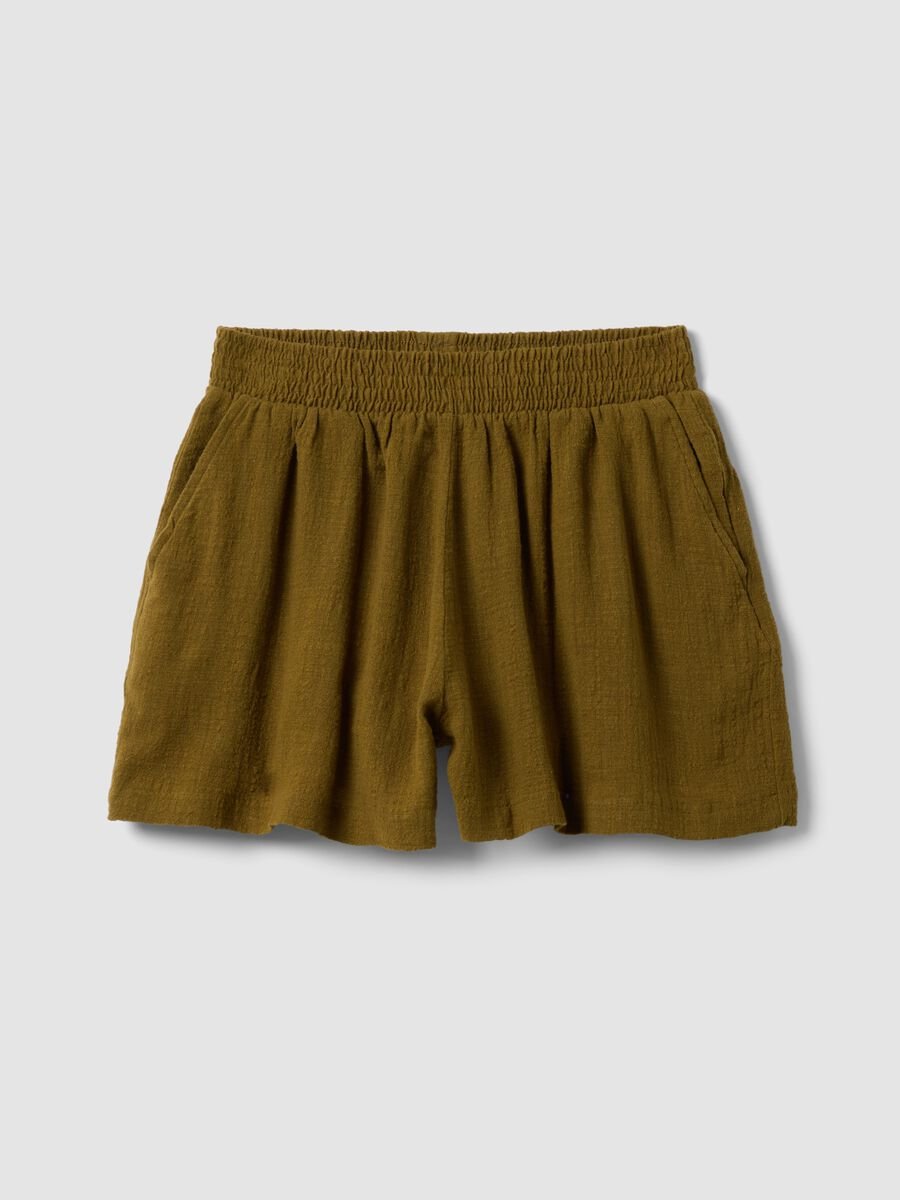 Braune Shorts aus reiner Baumwolle_0