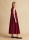 Red pure cotton midi dress_1