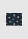 Sciarpa blu notte in cotone elasticizzato con stampa Teen Titans_0