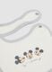 2-pack of white organic cotton bibs with Mickey print_1