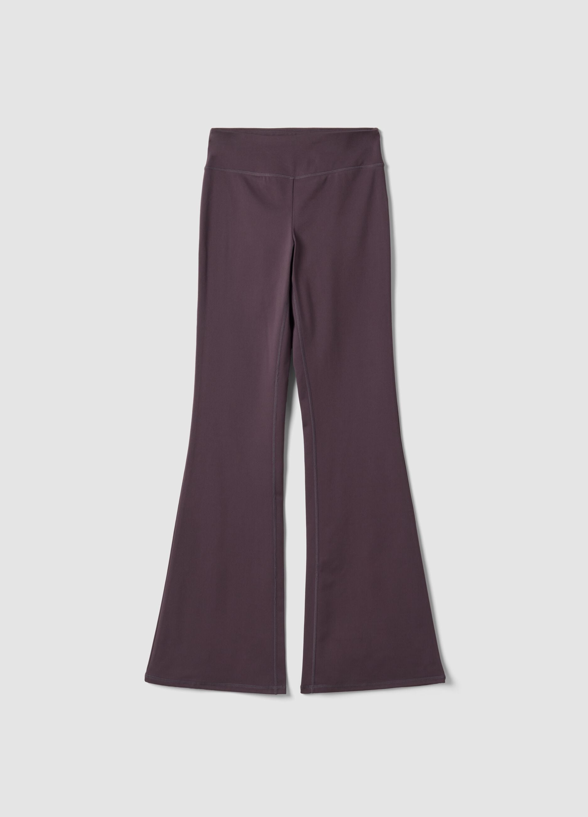 Purple flared leggings in breathable stretch fabric ALTAVIA STUDIO