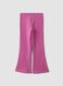 Rosa Flared-Treggings aus elastischer Bio-Baumwolle_1