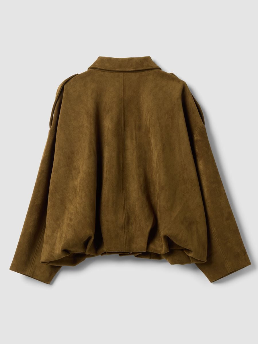 Green stretch-fabric jacket with zip, regular fit_6