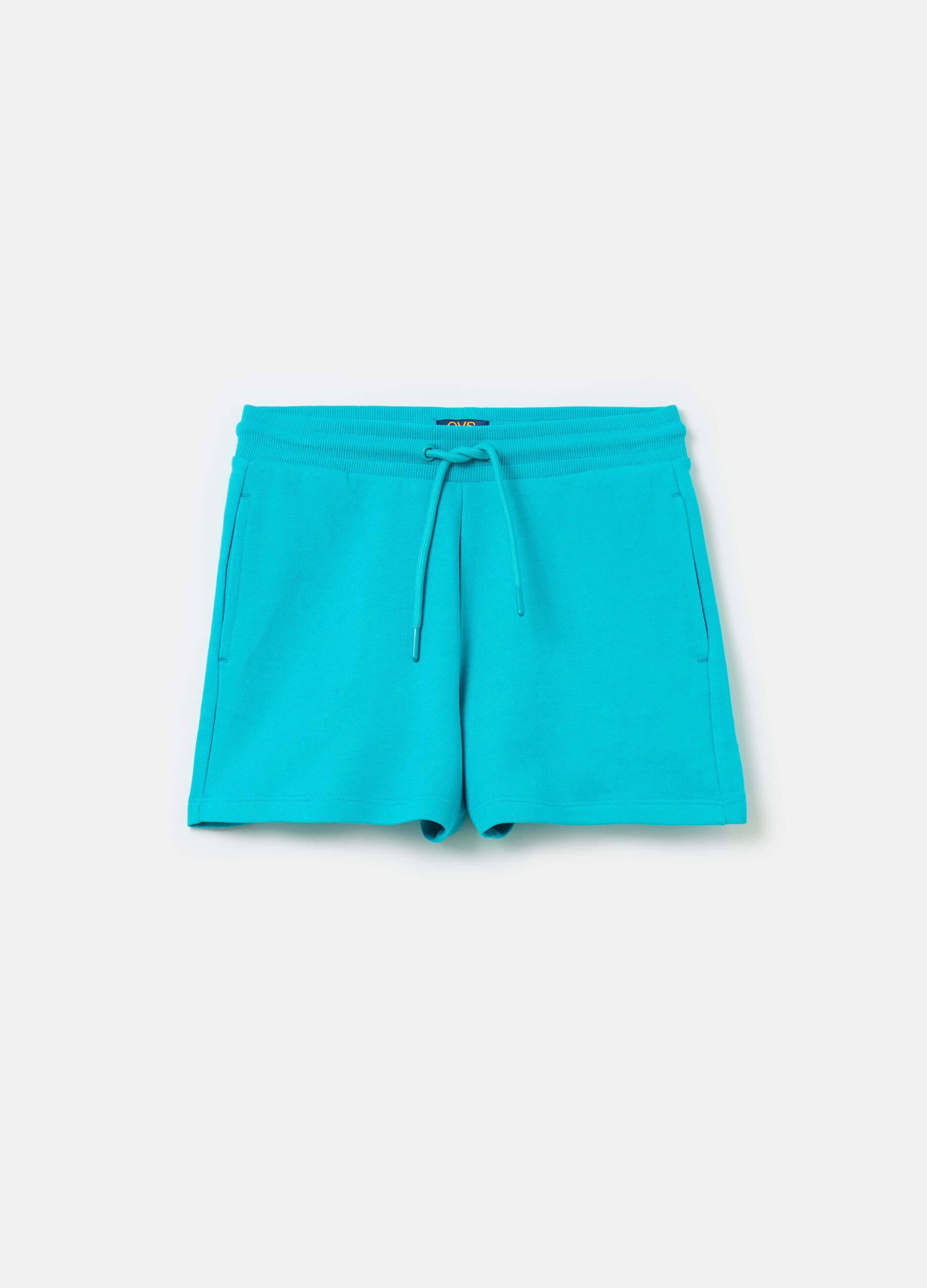 Essential shorts in organic cotton with drawstring