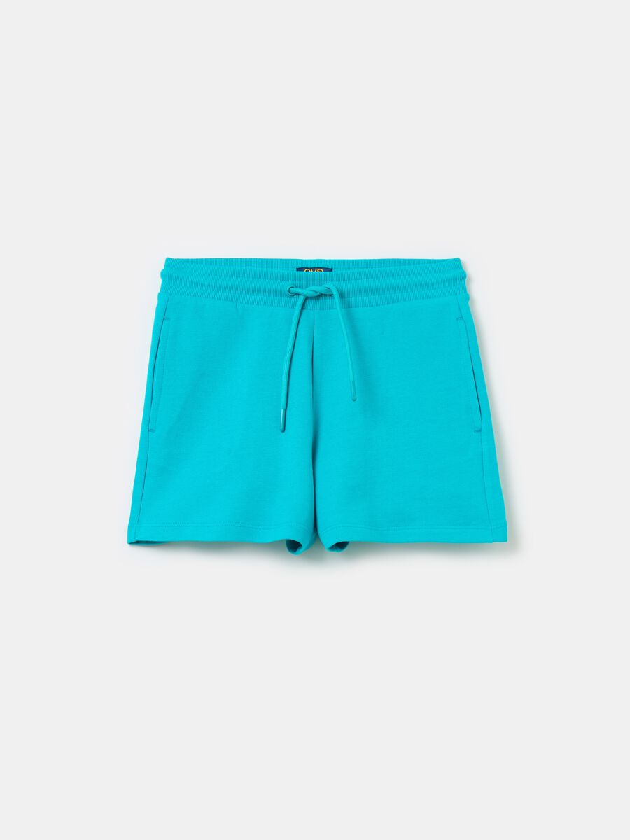 Essential shorts in organic cotton with drawstring_0