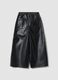 Pantaloni neri wide leg con vita elasticizzata per bambina_6