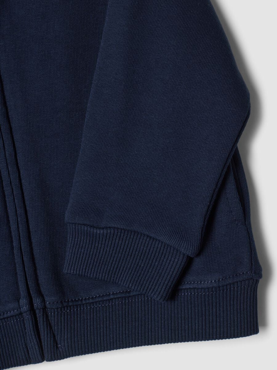 Sweatshirt azul de gola redonda em algod&atilde;o org&acirc;nico puro_3