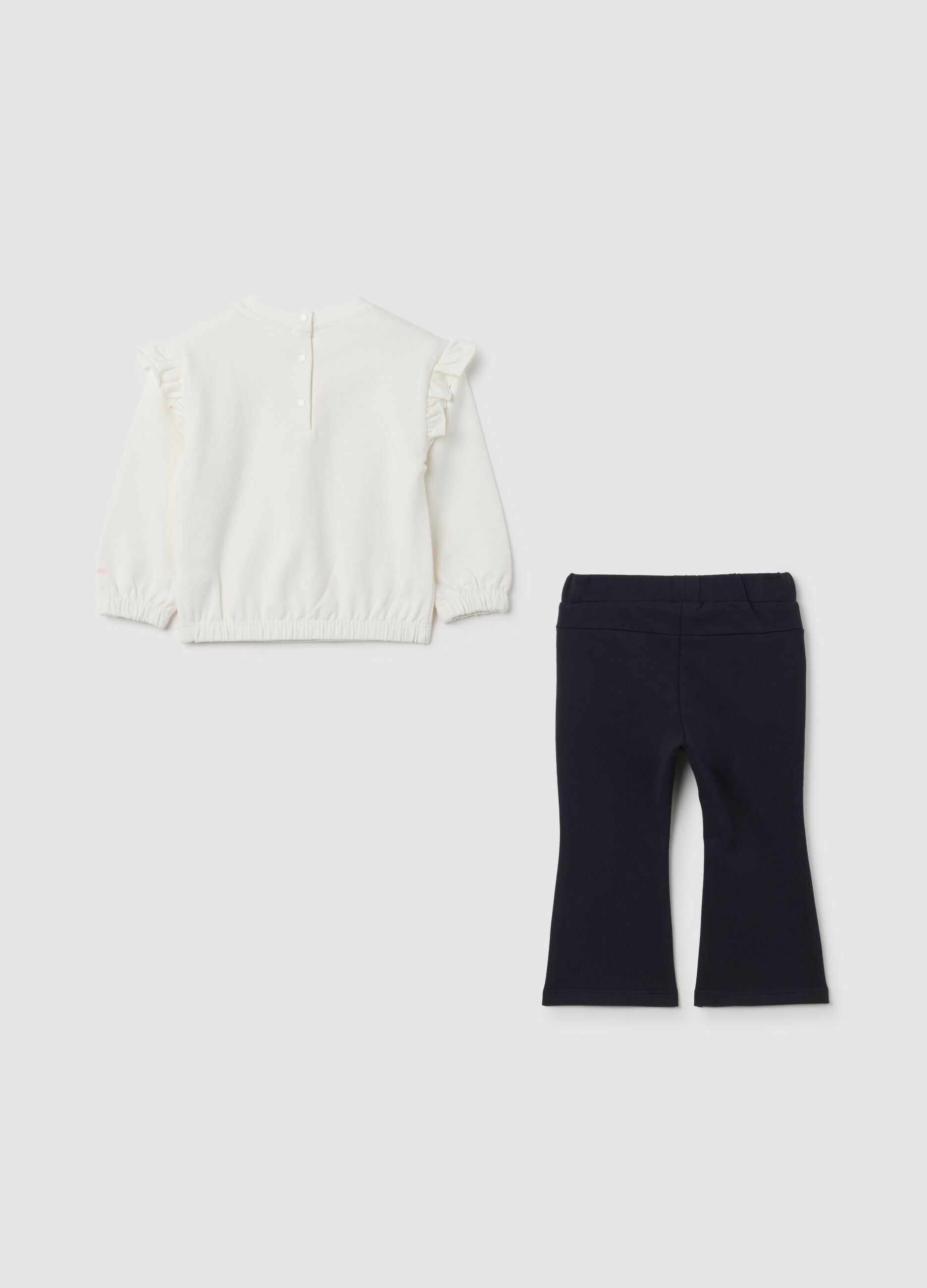 Wei&szlig;-blaues elastisches Baumwollset f&uuml;r M&auml;dchen