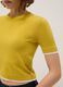 Yellow viscose blend crew neck sweater regular fit_3