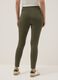 Green viscose maternity leggings with a slim fit_2