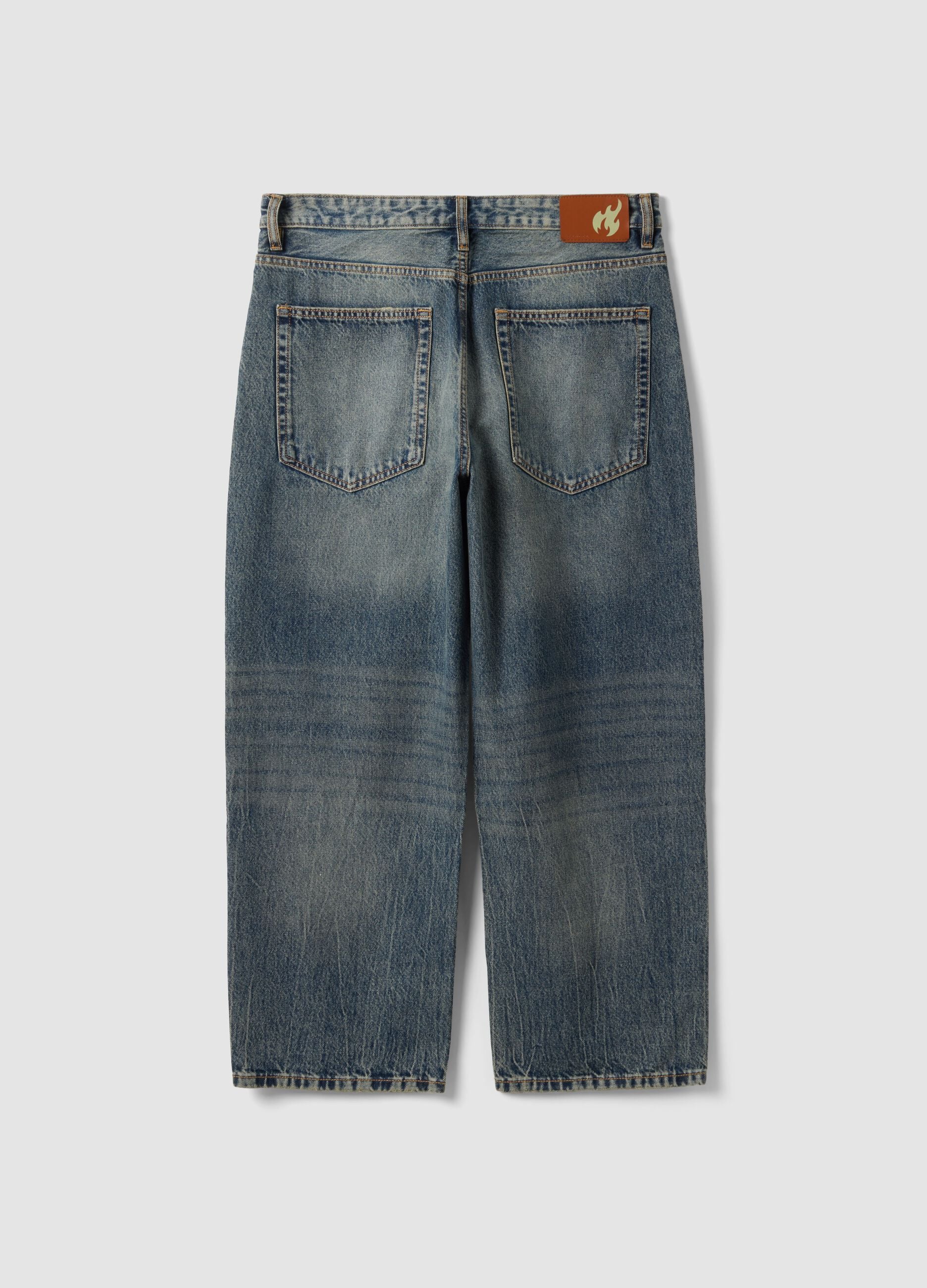 Pure cotton denim jeans &ndash; baggy fit