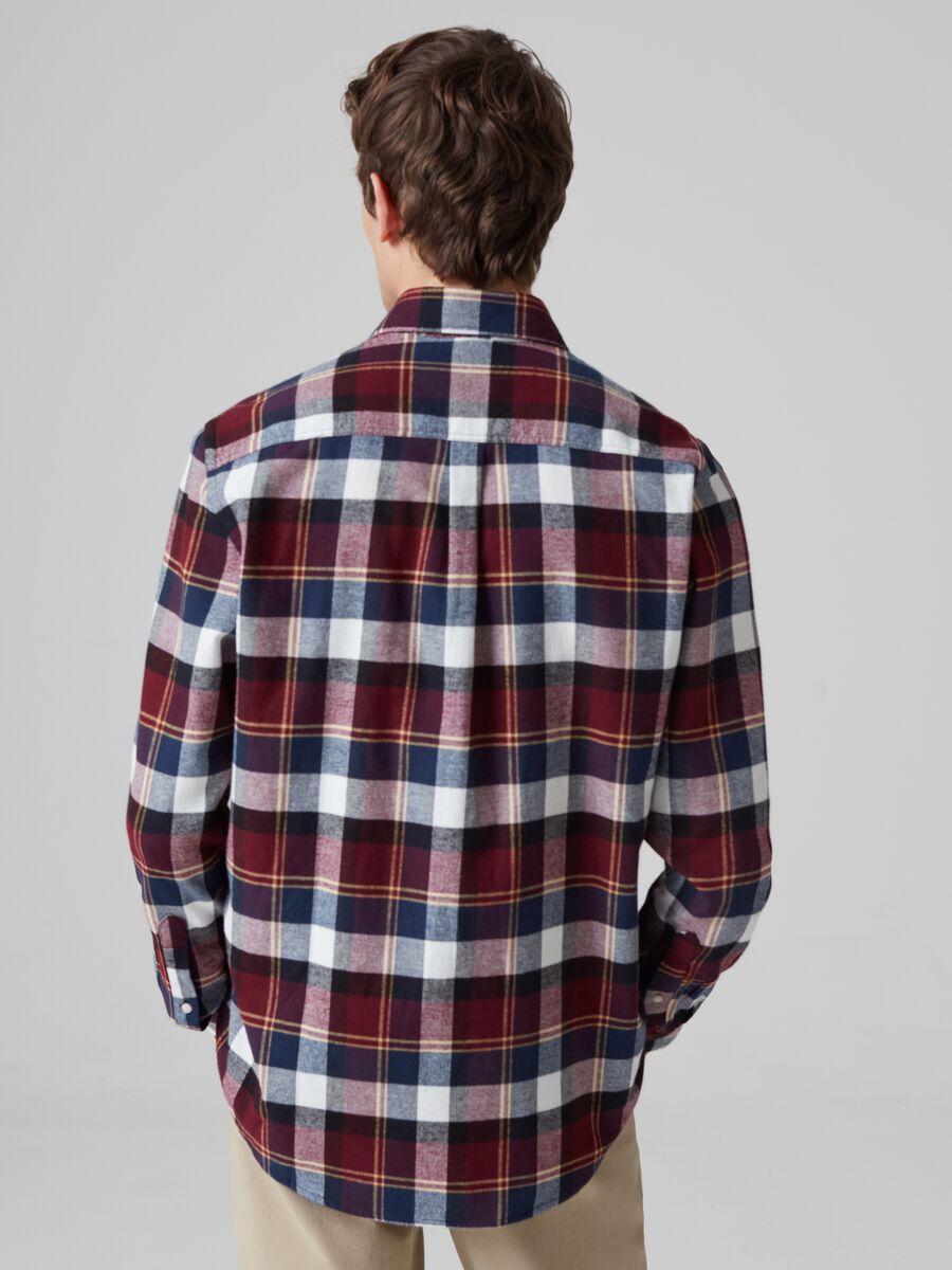 Check flannel shirt with pocket_2