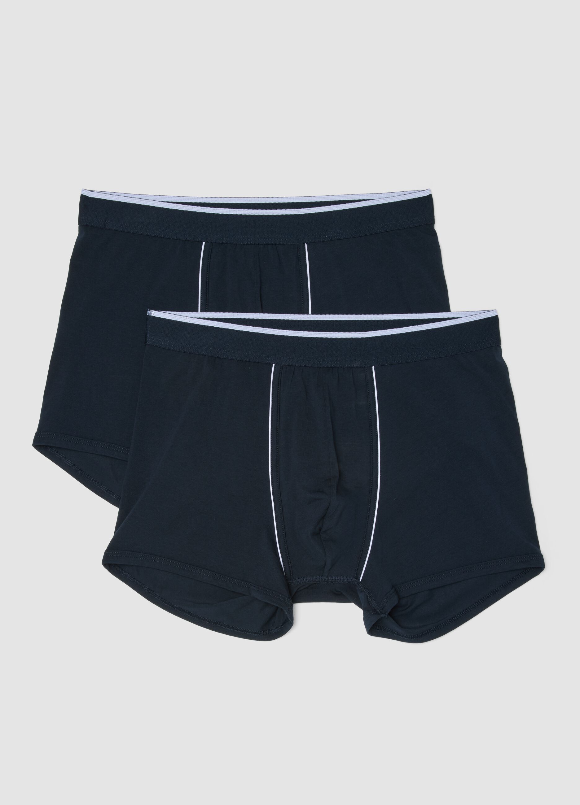 Two-pack of blue stretch Supima cotton boxers