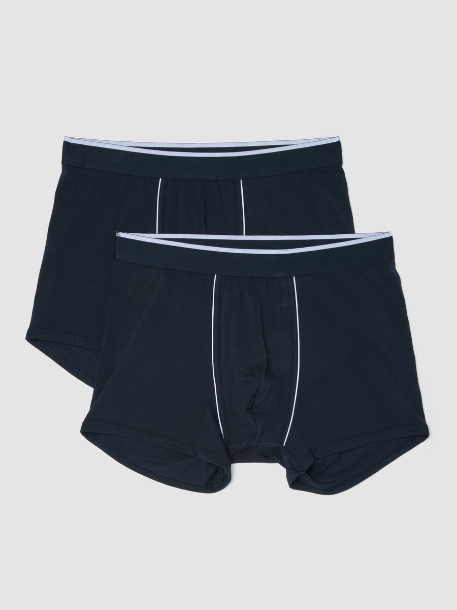 Pack de 2 boxers azuis em algod&atilde;o Supima el&aacute;stico_4