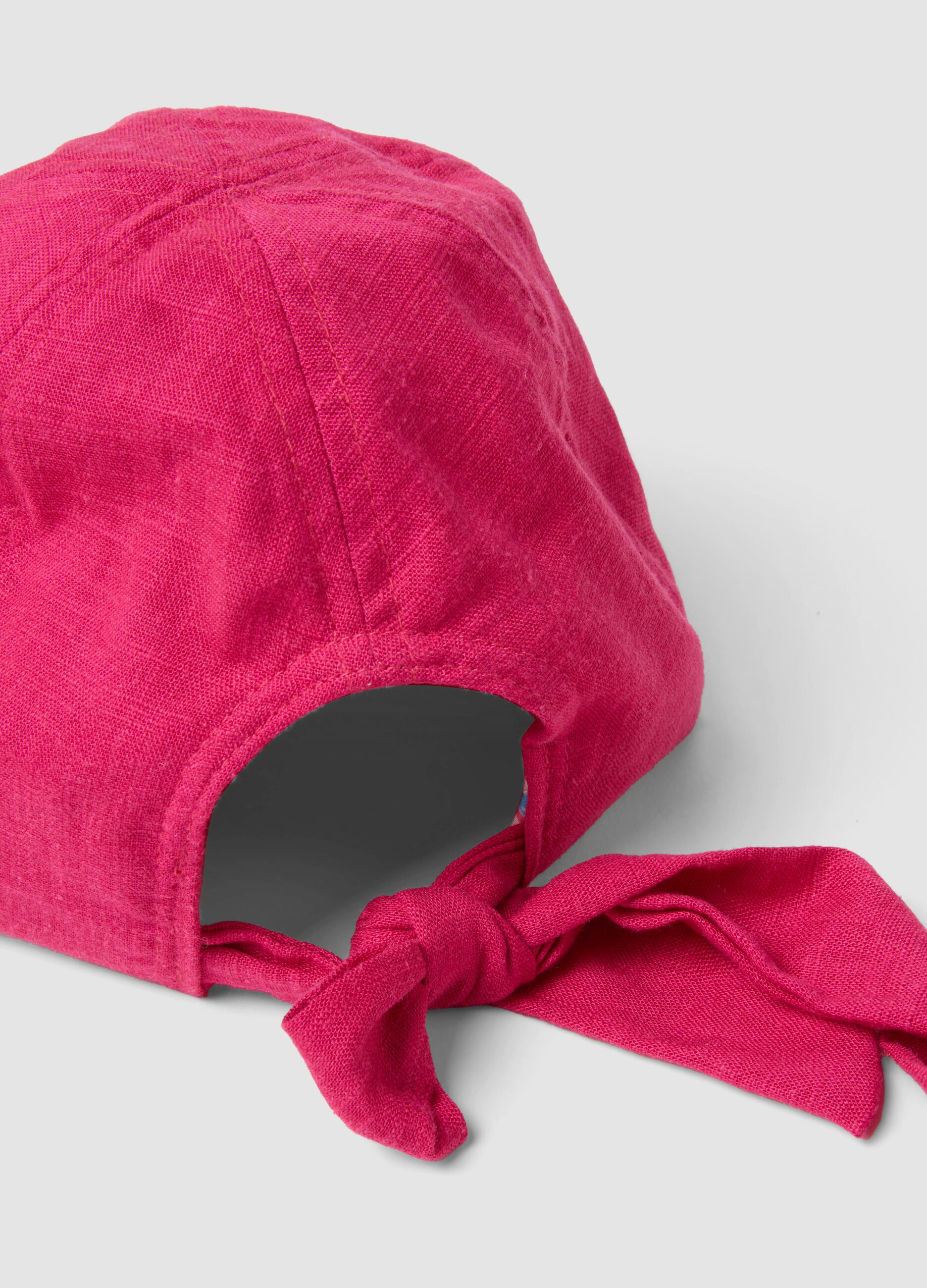 Pink pure cotton cap with peak