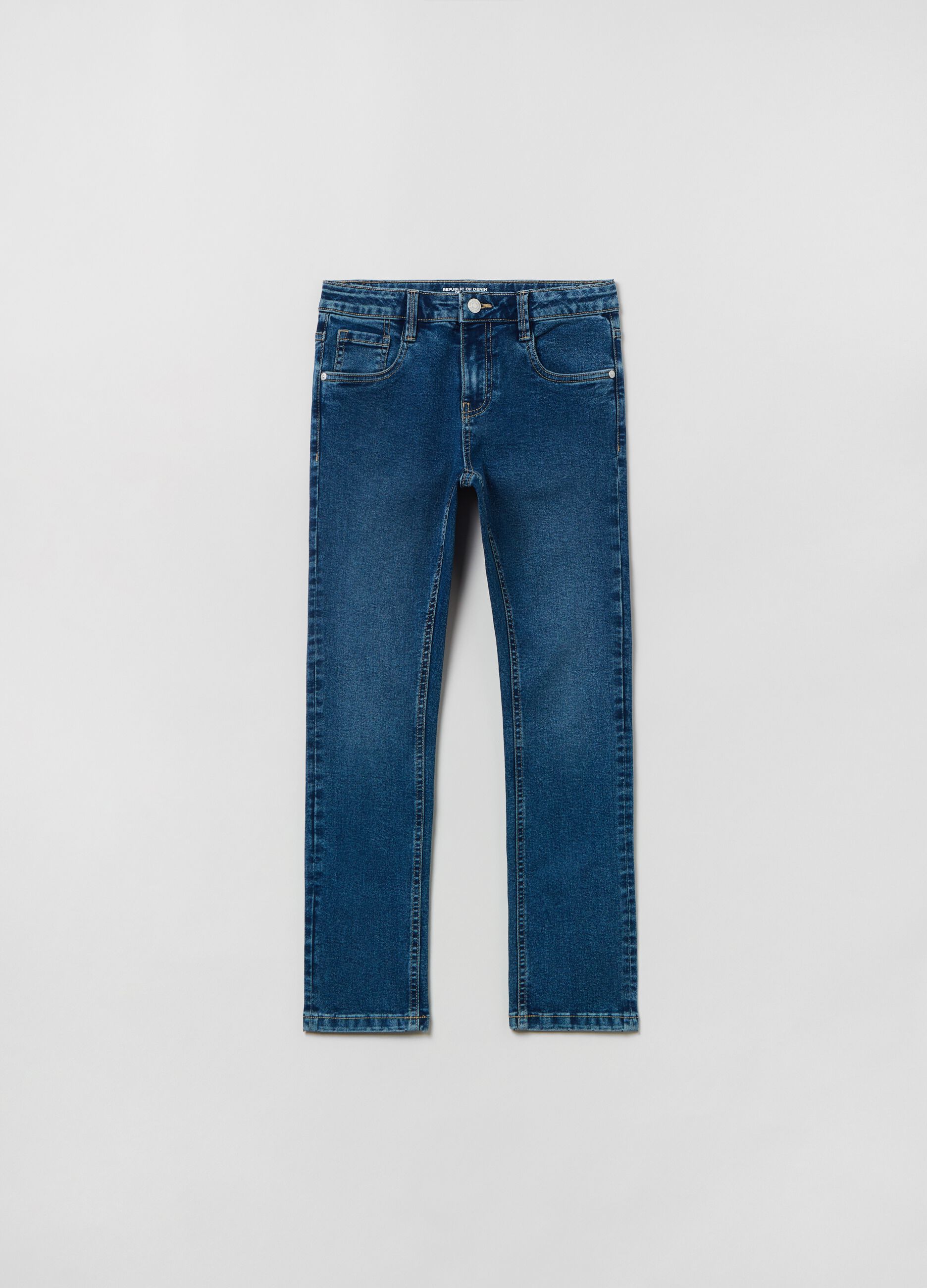 Five-pocket, straight-fit jeans_0