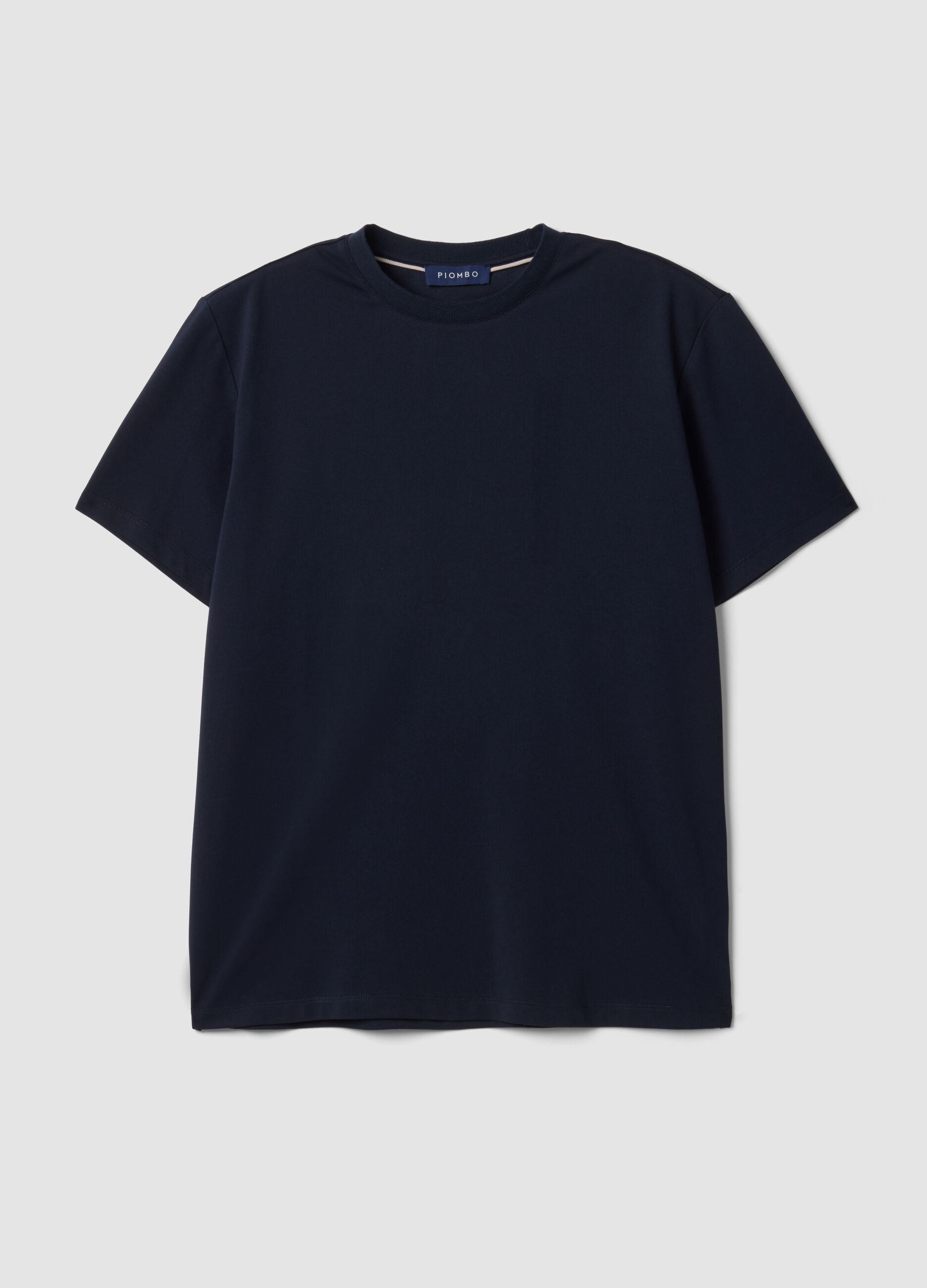 T-shirt blu in misto cotone piquet elasticizzato regular fit Easy Dry