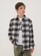 Brown checked pure cotton shirt_1