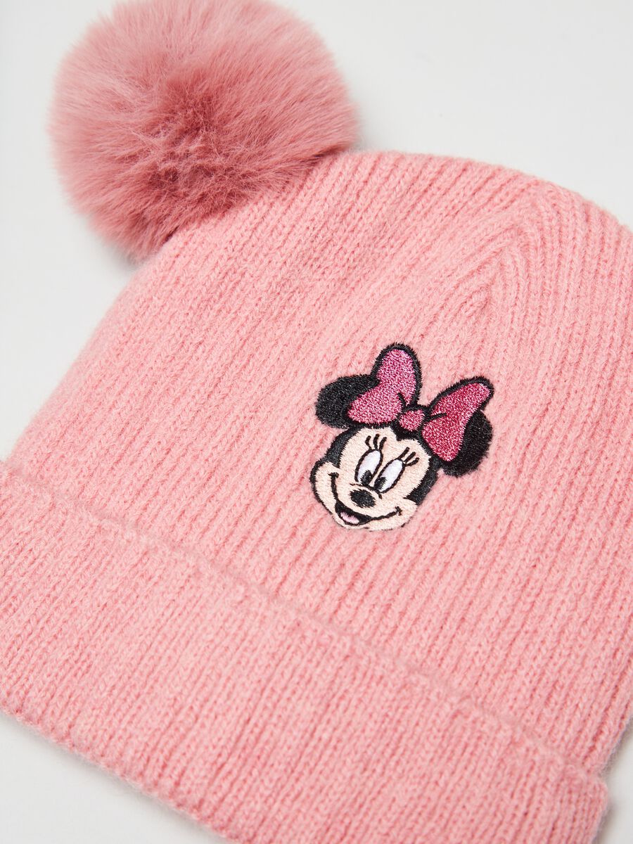 Hat with pompom and Minnie Mouse patch_2