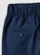 Kids' Regular Fit Blue Cotton and Linen Blend Chino Trousers_3