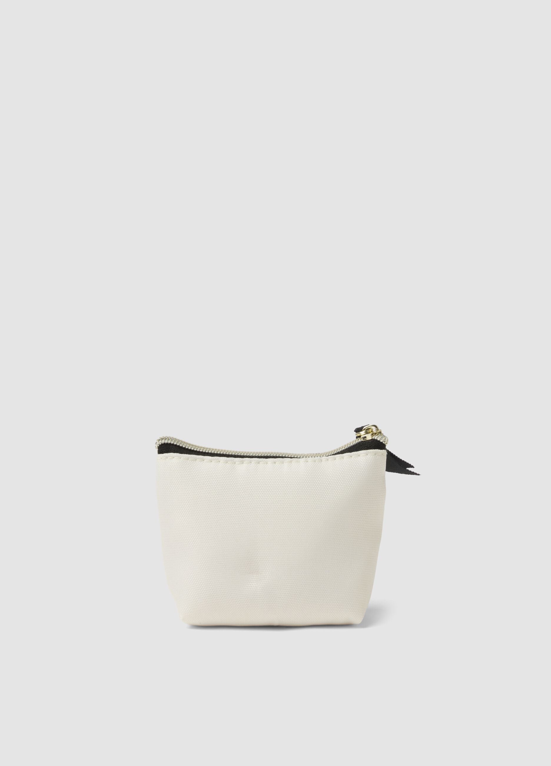 Wei&szlig;e Pochette mit Teddy-Print