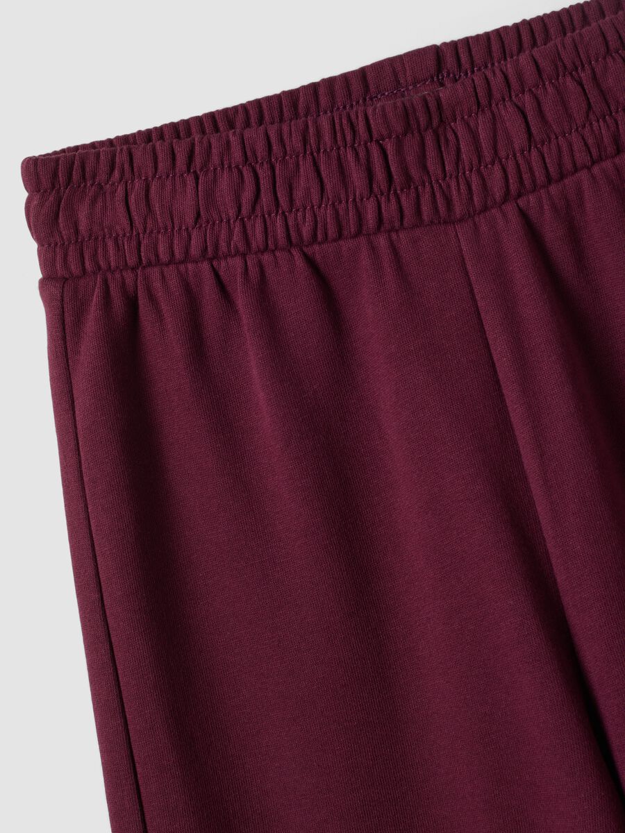 Cal&ccedil;as roxas wide leg em algod&atilde;o puro com bolsos cargo_2