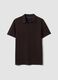 Braunes Poloshirt aus 2-Wege-Stretch-Baumwolle, Regular Fit_0