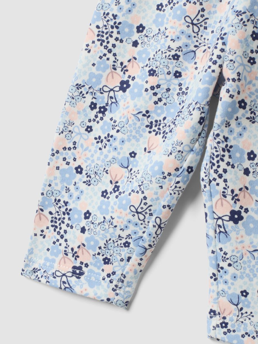 Mehrfarbige Baby-M&auml;dchen-Leggings aus reiner Bio-Baumwolle mit Blumenprint_3