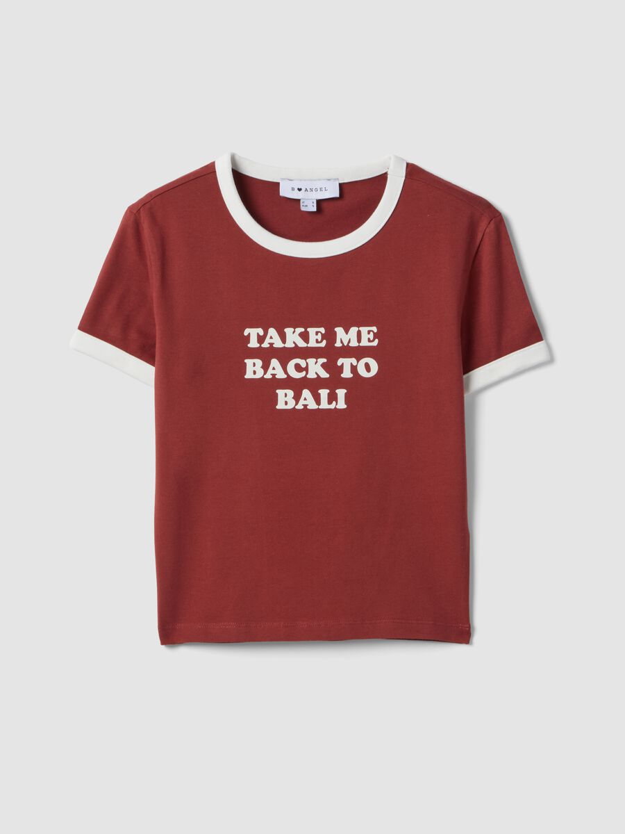 Rotes Regular-Fit T-Shirt aus Stretch-Baumwolle mit Print_4