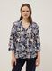 Multicolour pure viscose blouse with geometric print, regular fit_0