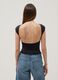 Schwarzes Top aus Stretchmaterial_3