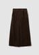 Braune weite Rippstrick-Hose aus elastischem Viskosemix, Regular Fit_0
